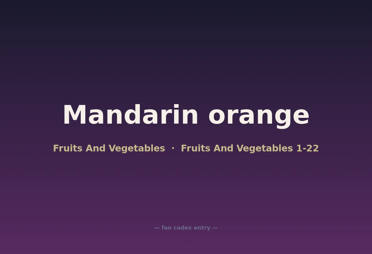 Mandarin orange